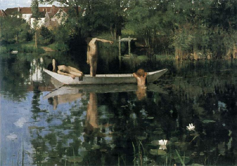 William Stott of Oldham The Bathing Place China oil painting art